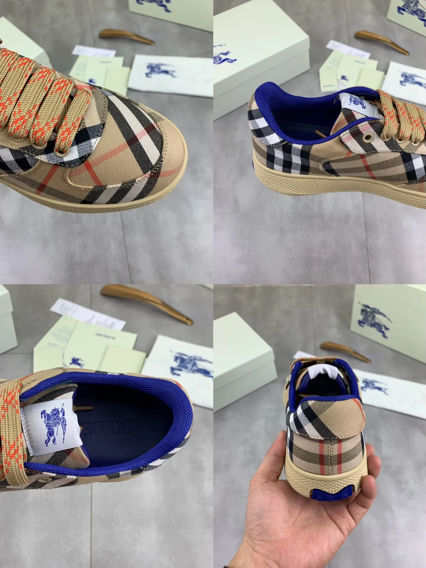 Factory price P580 [BURBERRY] Burberry - High-end quality original order (couples 🧑‍🤝‍🧑 style) - Upper: imported 🔝 original material - Lining: cowhide lining, feet; water-dyed cowhide - Outsole: ultra-light TPR rubber; two-color molded outsole - Ultra-high quality control, fine workmanship: highlighted (high-end, extravagance, grade) -Size: 35-46 (male 38 46 Female 35 40 Customized)·Color: 5️⃣colors available